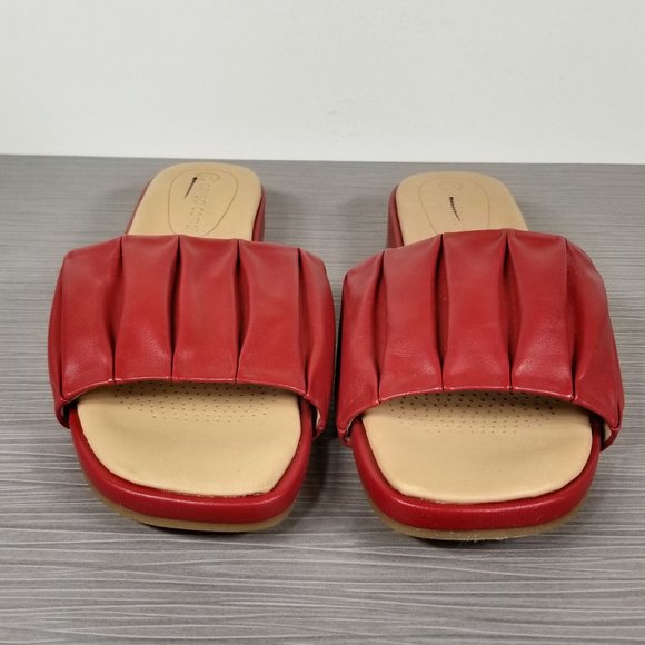 Corso Como Harisya Slide Sandal, Red Leather, Womens Size 7 M / 37.5 - Picture 2 of 11